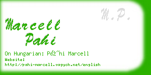 marcell pahi business card